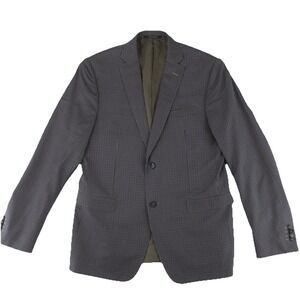 Z Zegna Wool Gingham Sport Coat Blazer Jacket Mens 50R